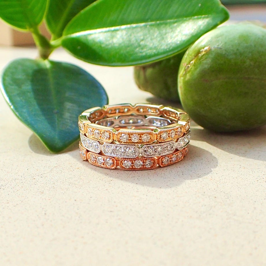 Stackable Diamond Eternity Band