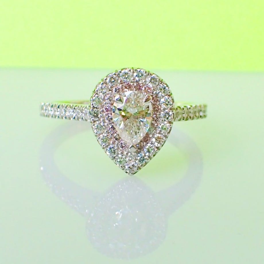 Pear Shape Diamond Engagement Ring