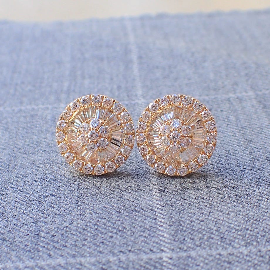 Yellow Sapphire and Diamond Earrings