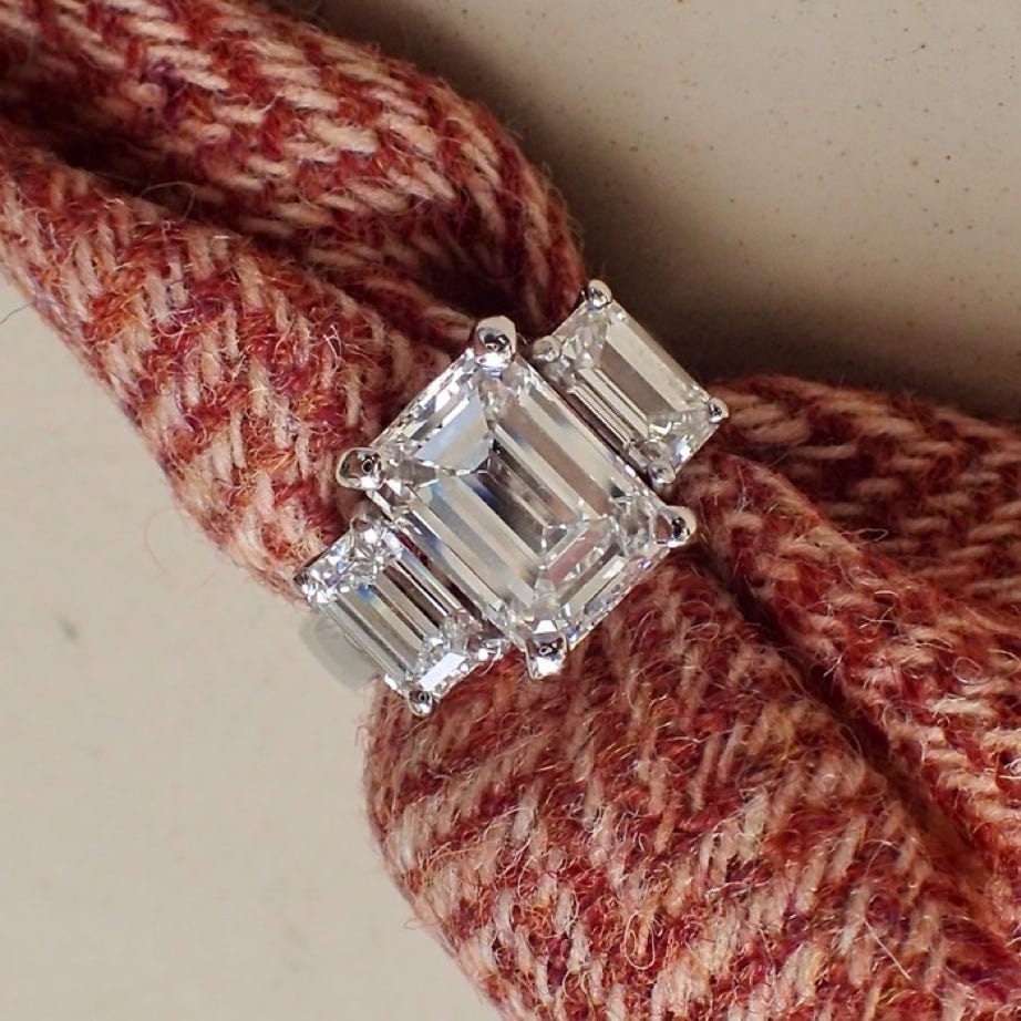 Emerald Cut Diamond Engagement Ring
