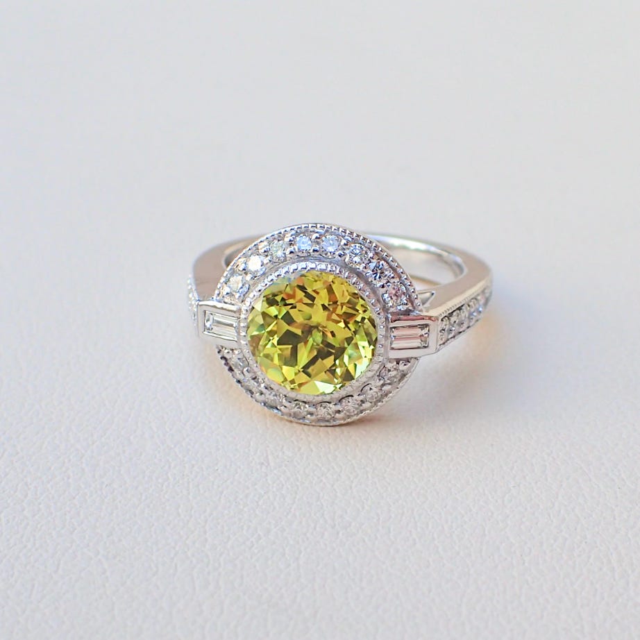 Green Amethyst Ring