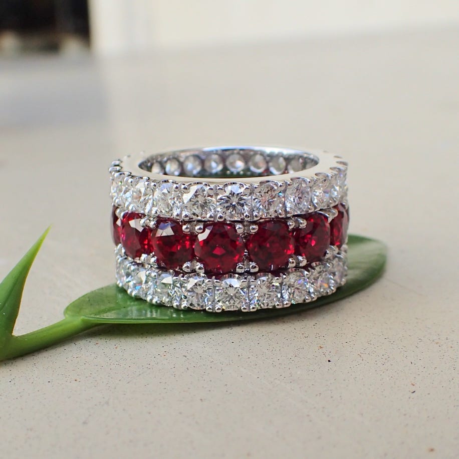 Stackable Diamond Eternity Band