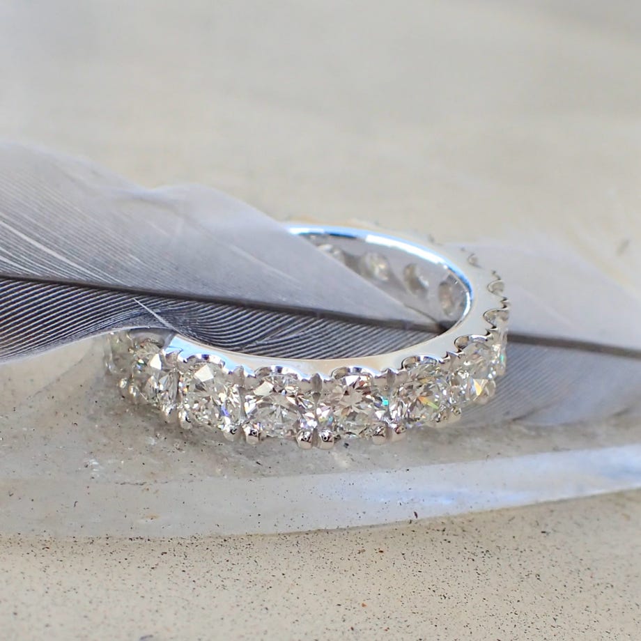 Stackable Diamond Eternity Band