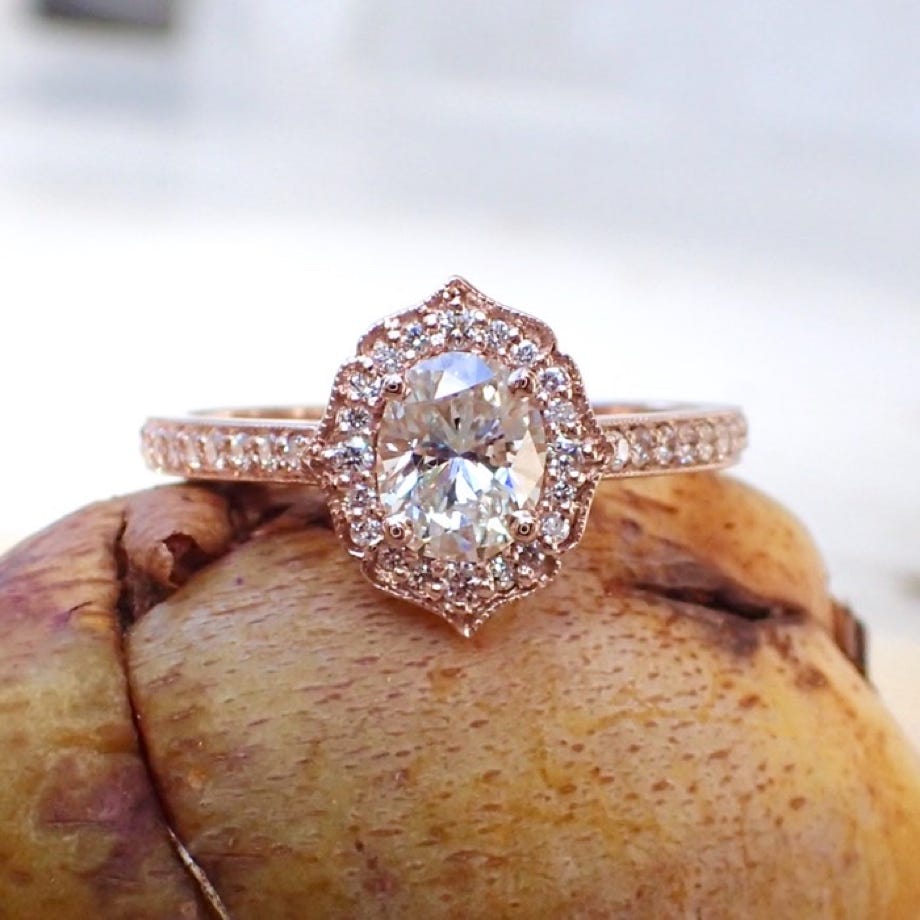 Oval Diamond Engagement Ring