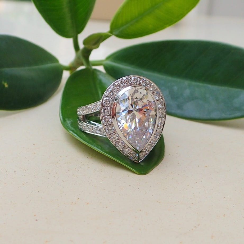 Pear Shape Diamond Engagement Ring