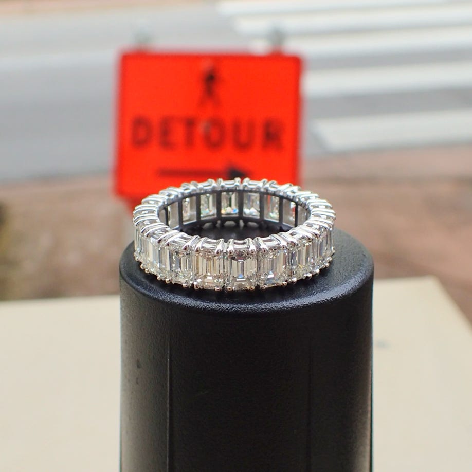 Stackable Ruby &Diamond Eternity Band