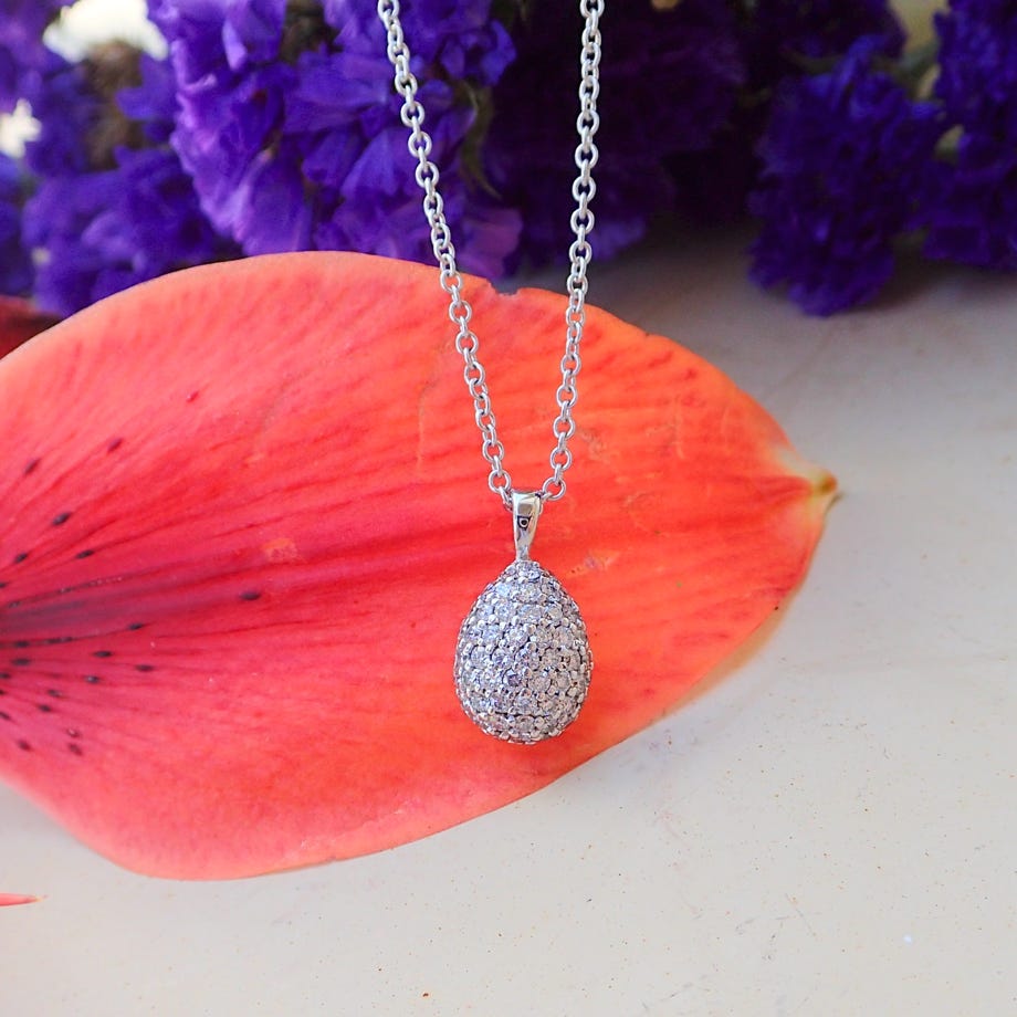 Pink Sapphire & Diamond Pendant 