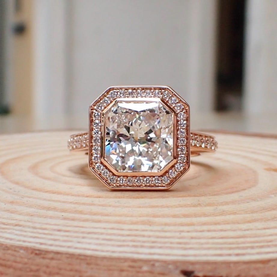 Radiant Cut Diamond Engagement Ring