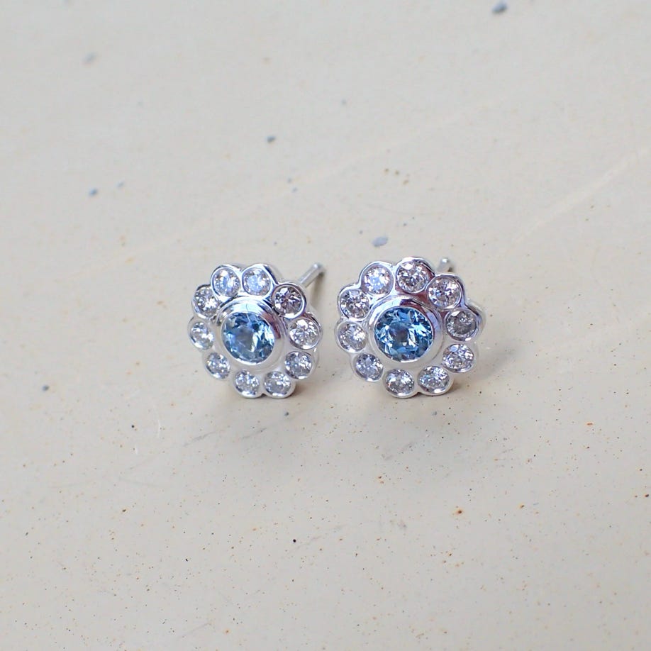 Ruby and Diamond Earrings